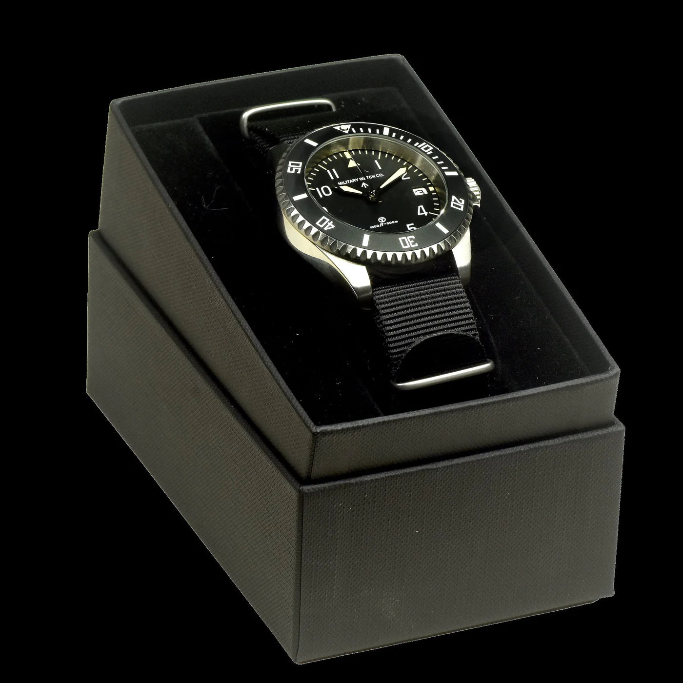 MWC 24 JEWEL DIVERS WATCH - BLACK